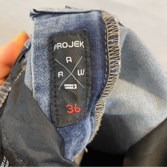 Projek Raw Jean denim acid wash shorts 36 - Picture 5 of 5